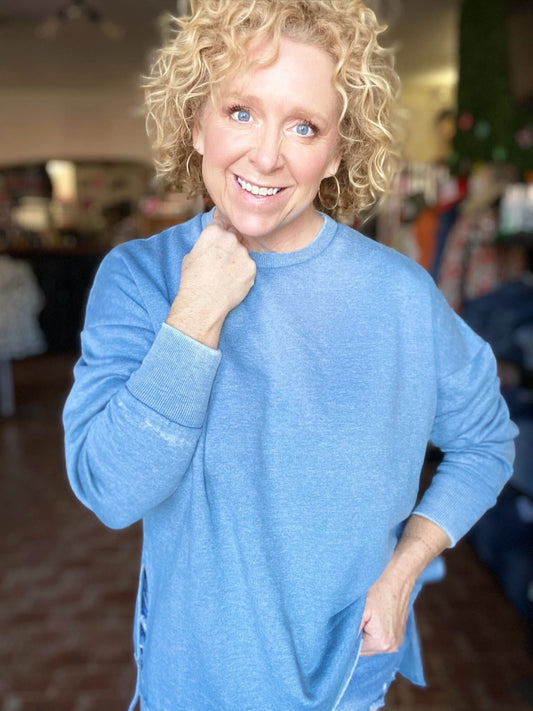 Tops Cozy Vintage Fleece Premium Sweatshirt