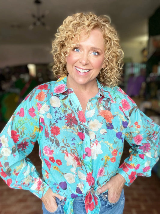 apparel Johnni Floral Gauze Blouse