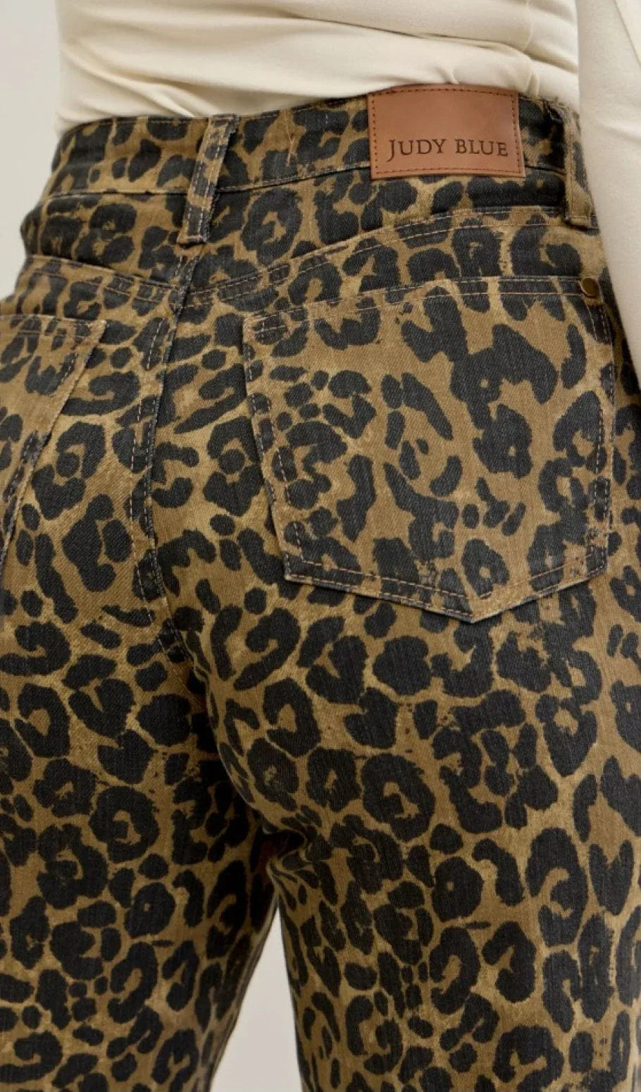 Bottoms Judy Blue High Waist Leopard Wide Leg