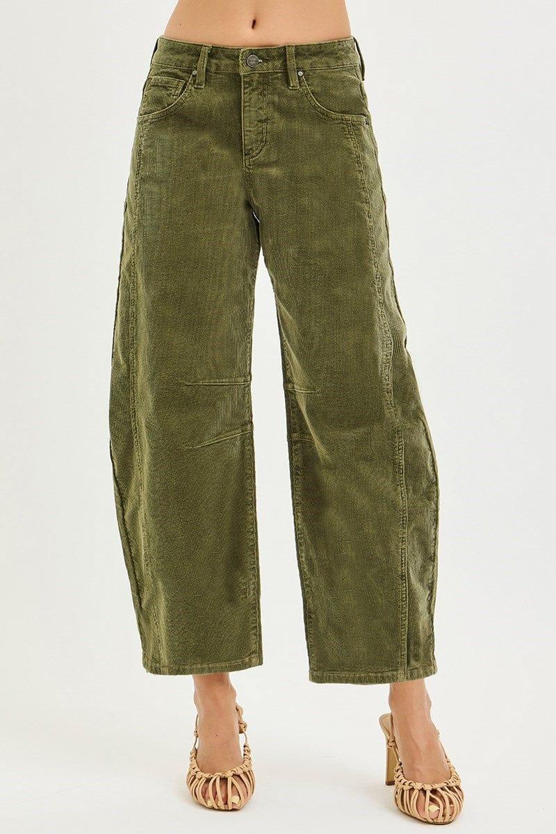 Bottoms Risen Corded Barrel Pant