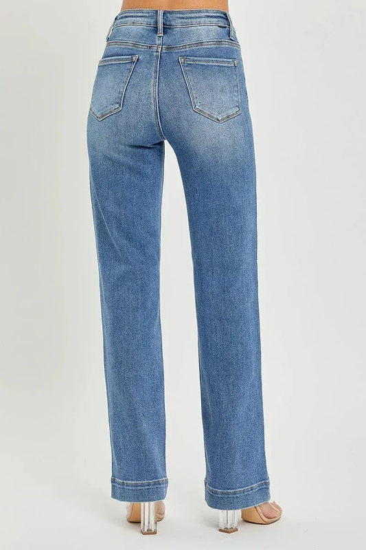 Bottoms Risen Jeans High Rise Wide Leg Wide Hem