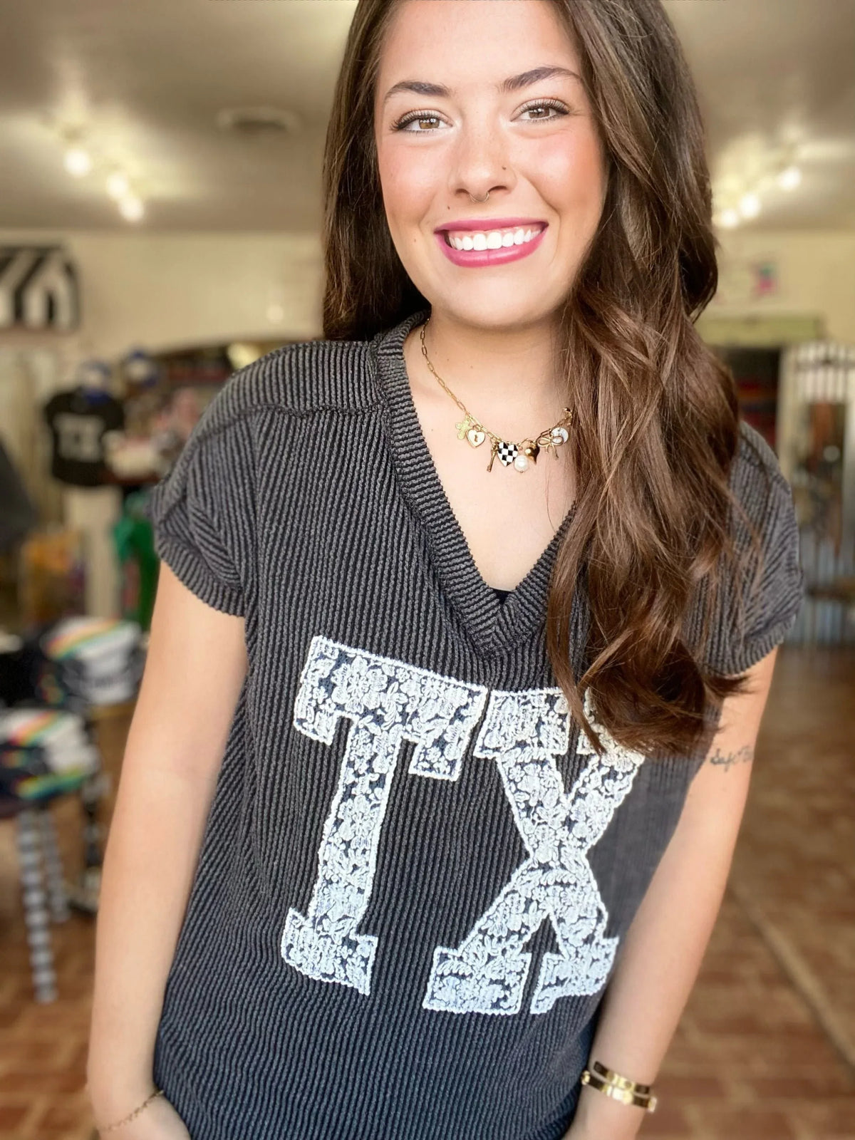 Graphic Tees Texas Puff Corded Tee