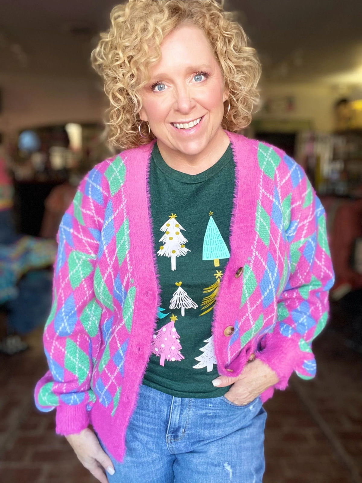 Outerwear Ali Argyle Cardigan
