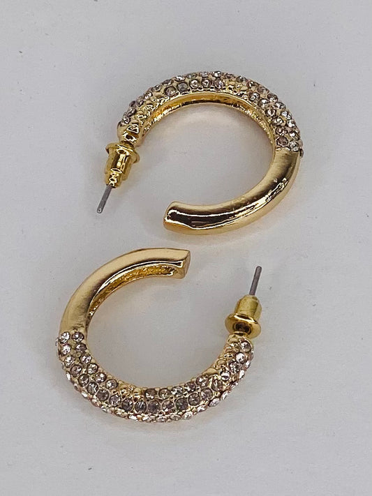 Earrings Blingy Hoop Earring- Goldie