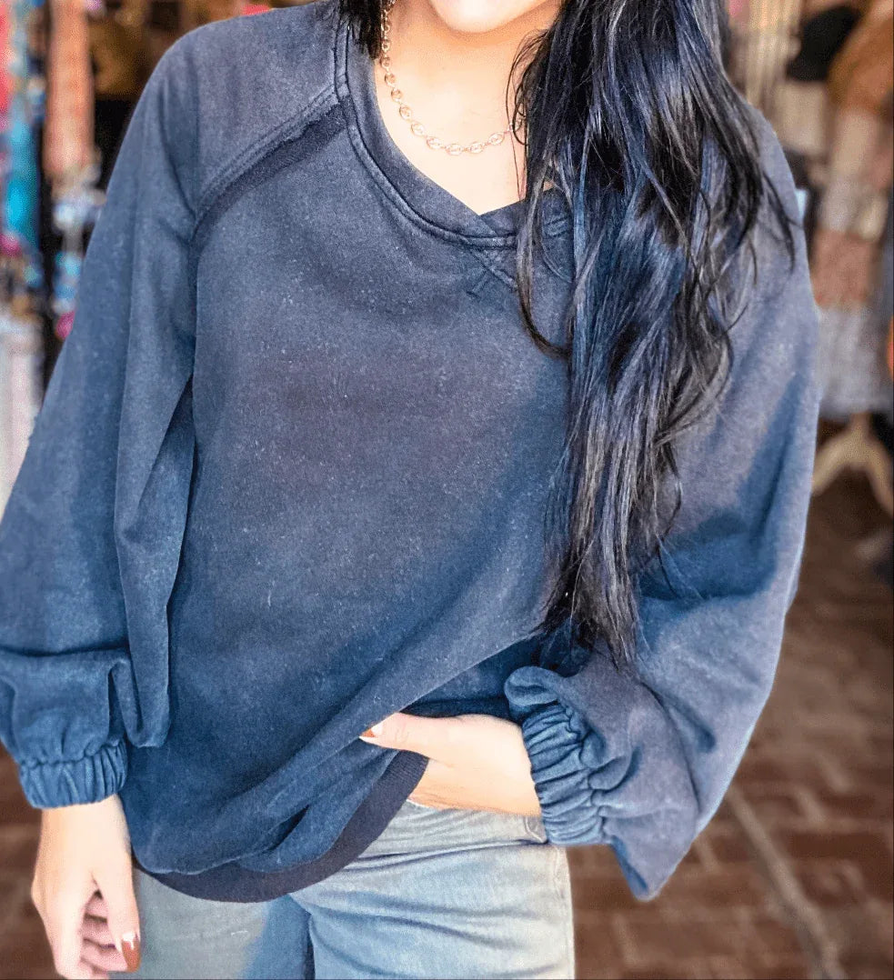 Shirts & Tops Cecille Criss Cross Back Pullover - Black
