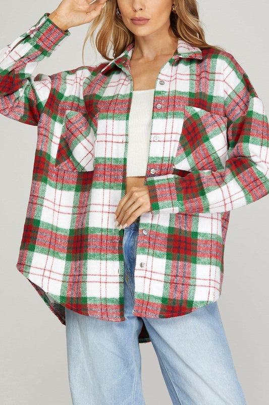 Outerwear Christmas Morning Plaid Shacket