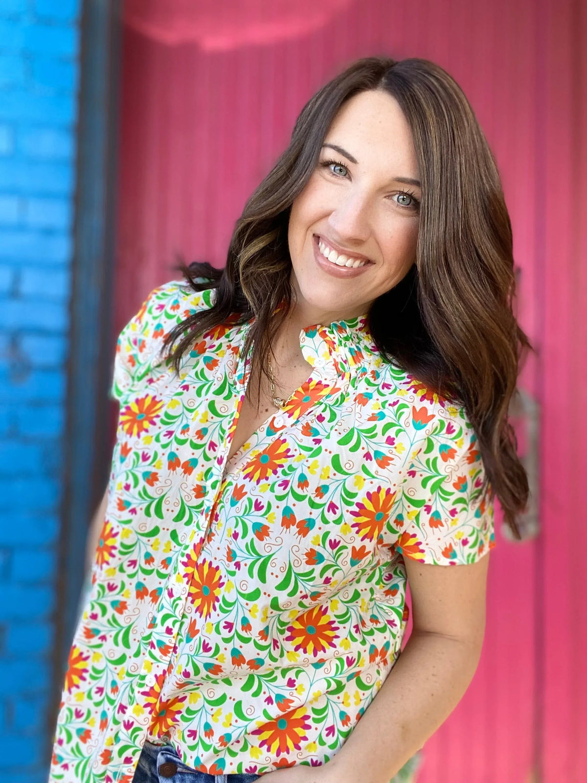 Chula Fun Floral Top