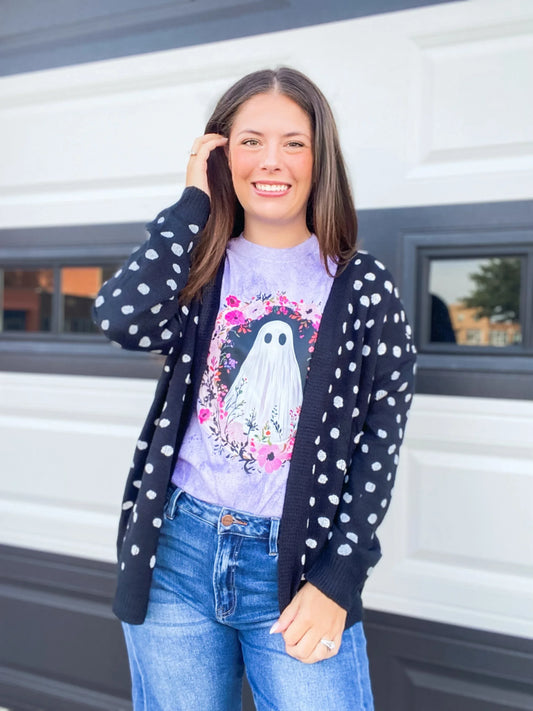 Tops Dottie Polka Dot Cardigan