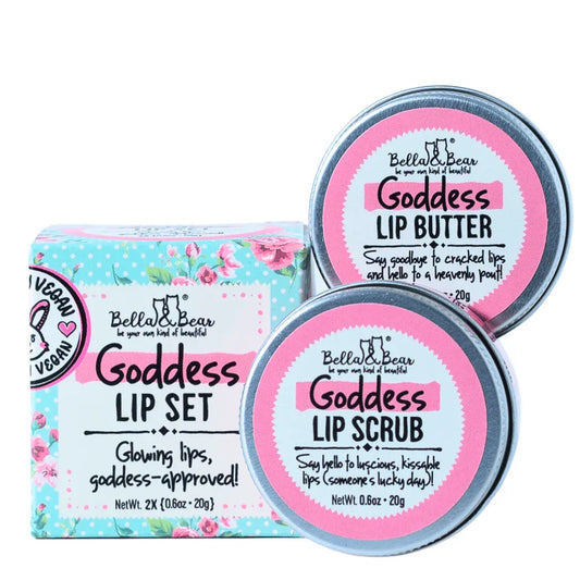 Beauty Goddess Lip Set | Lip Scrub & Lip Butter | Gift Set