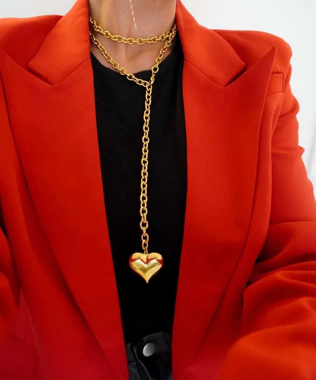 Necklaces WRAP AROUND XL HEART NECKLACE GOLD