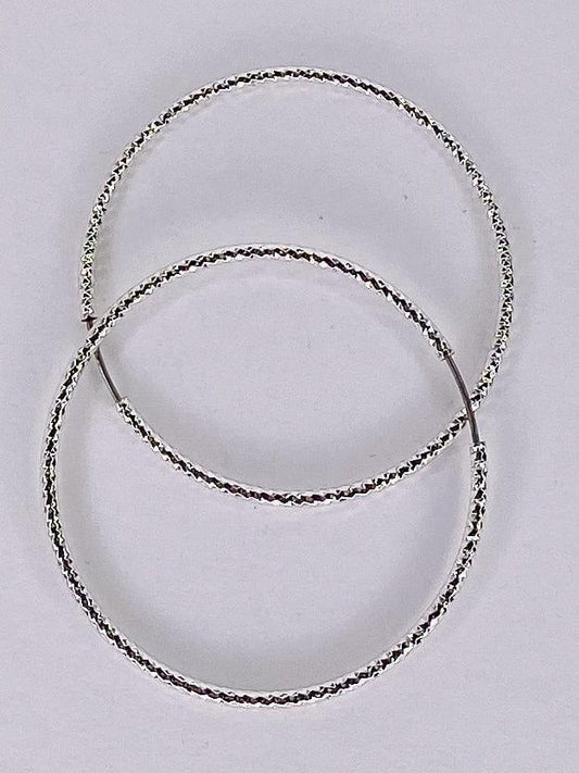 Hammered Hoops-Silver