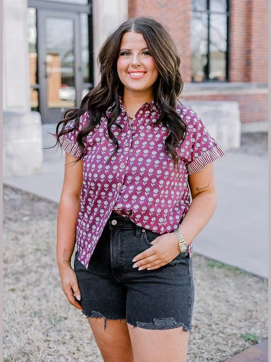 Tops Harper Top Maroon