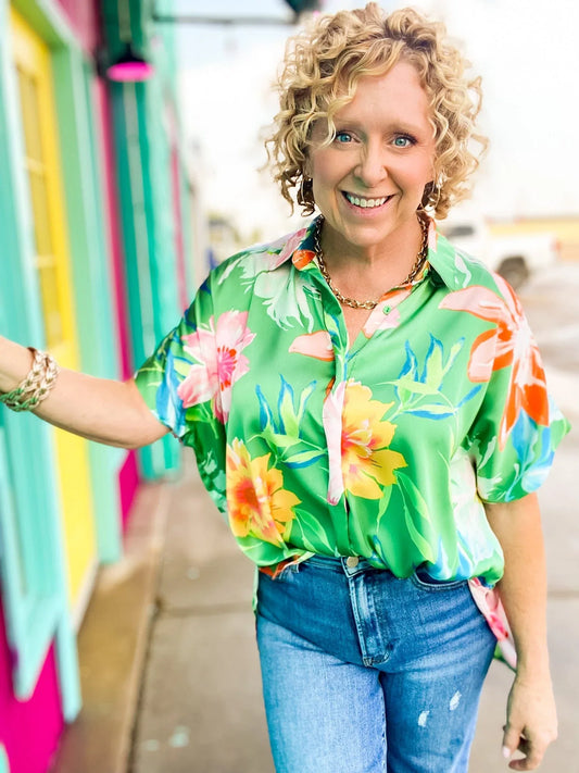 Shirts & Tops Kelly Floral Button Down Top