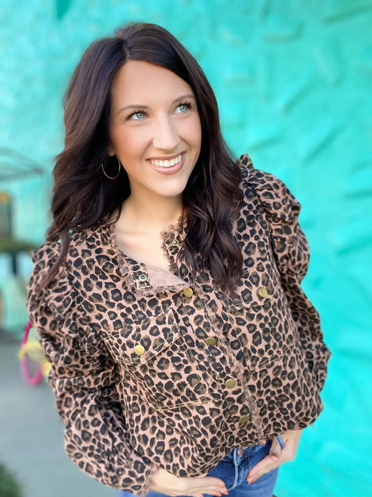 Tops Kit Leopard Jacket