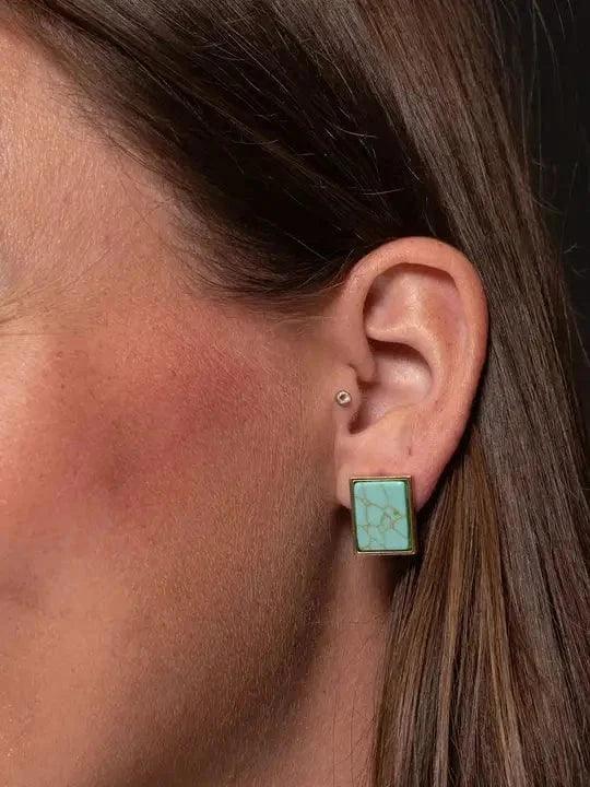 Earrings Layne Rectangle Stud