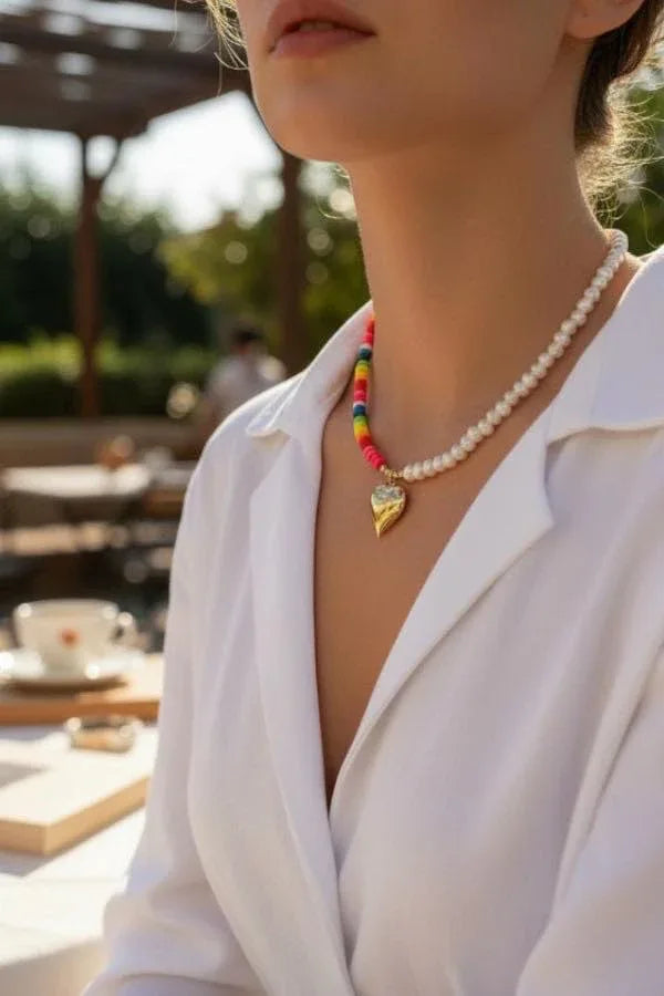 Necklaces Macee Pearl and Bright Necklace