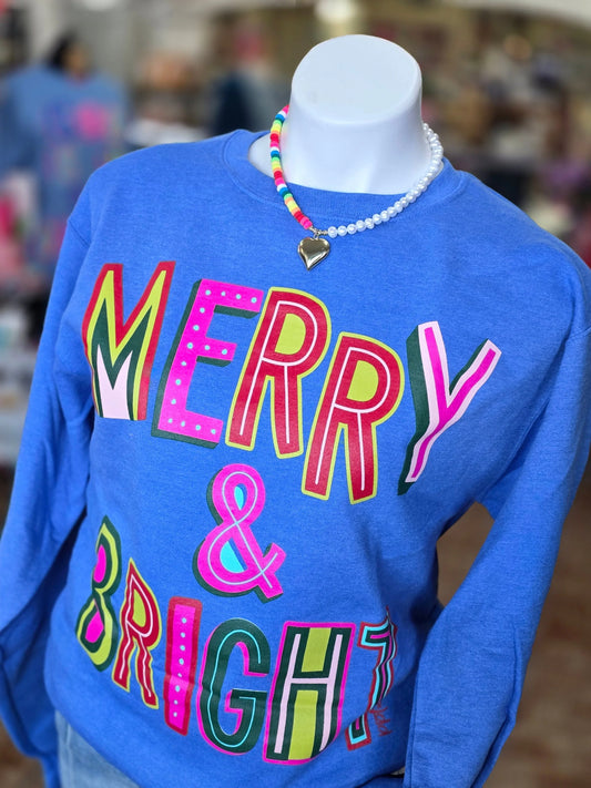 Graphic Tees Merry and Bright Sweatshirt