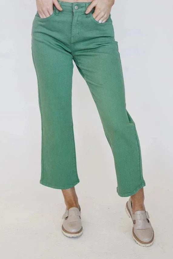 Bottoms Miss Green Jeans Cropped