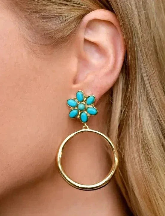 Earrings Palo Duro Flower Hoop Earring