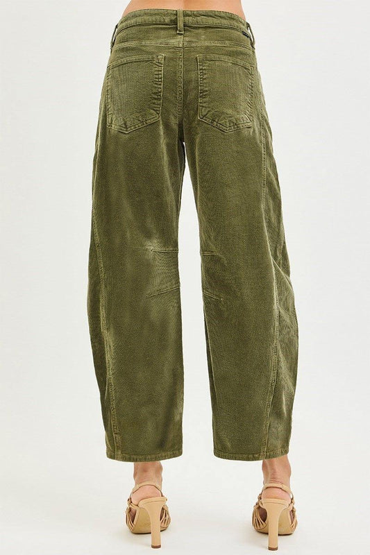 Bottoms Risen Corded Barrel Pant