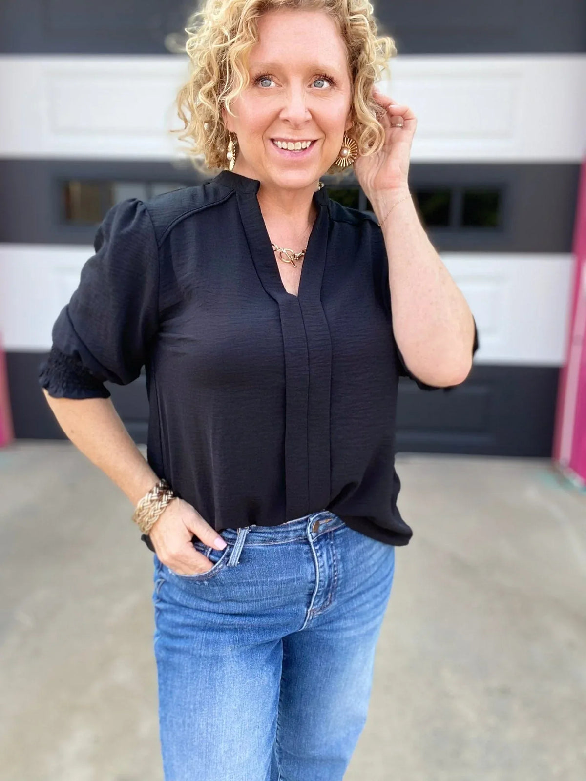 Tops Shea Half Sleeve Top Black