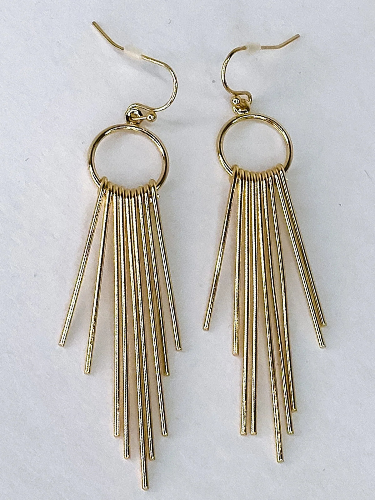 Earrings Spikey Circle Earrings-Golden