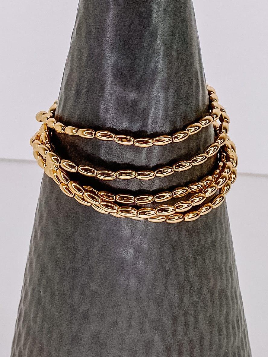 Bracelets Tess Water Resistant Bracelet Set Gold