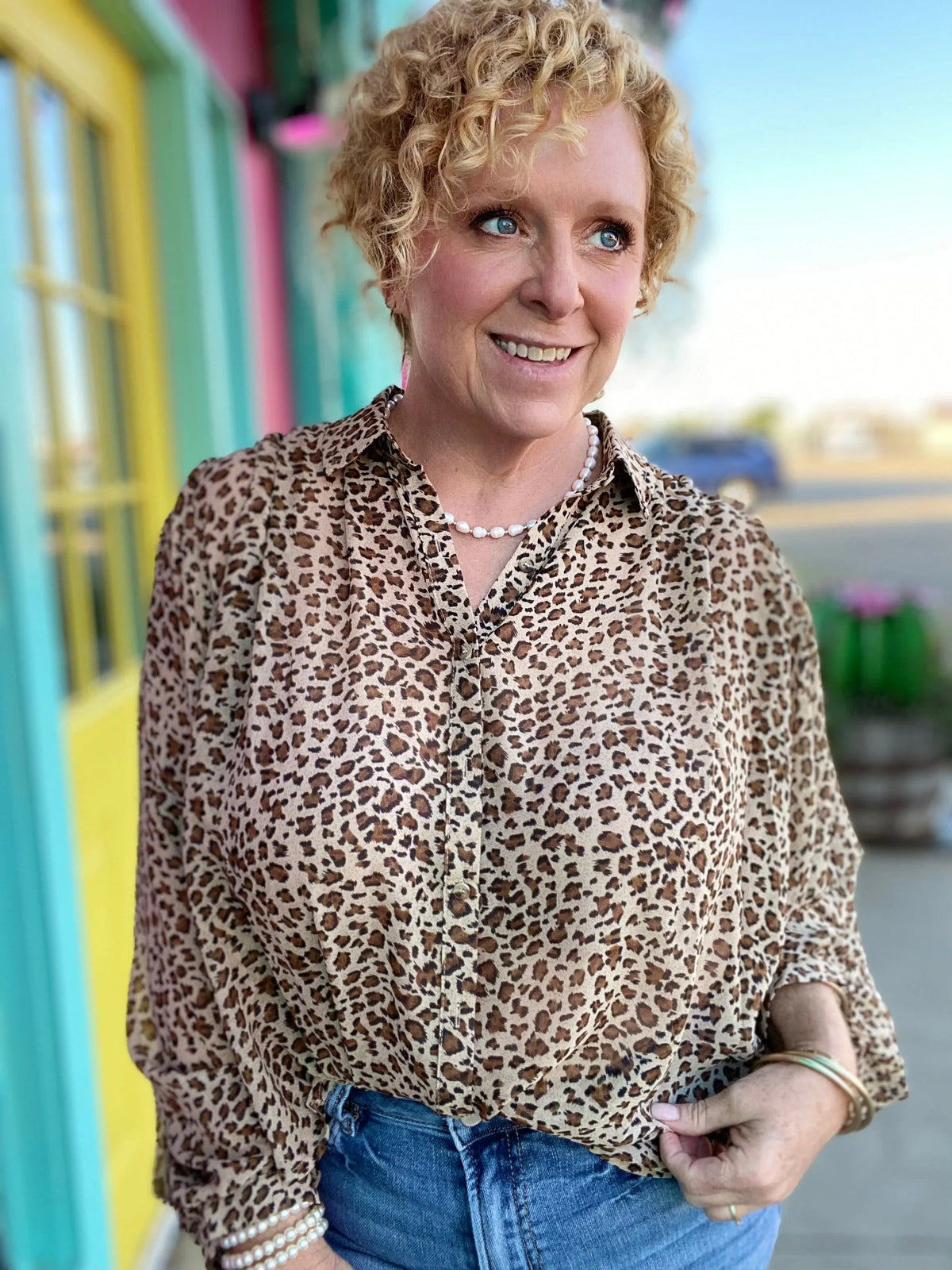 Tops Wendy Leopard Blouse