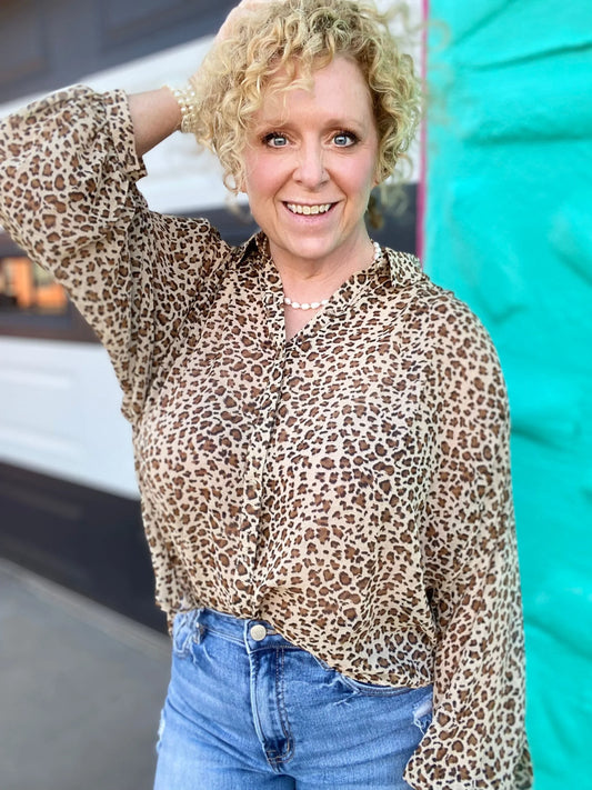 Tops Wendy Leopard Blouse