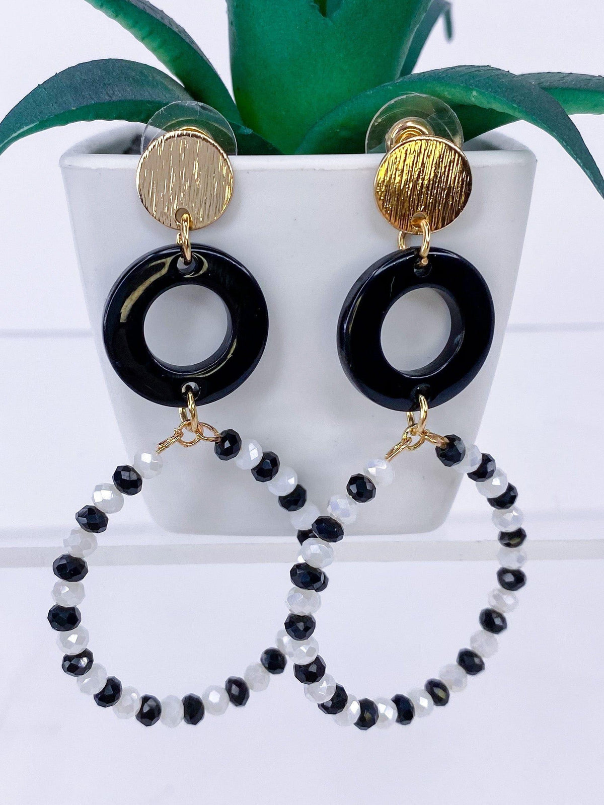 Earrings Classic Black and White Earring